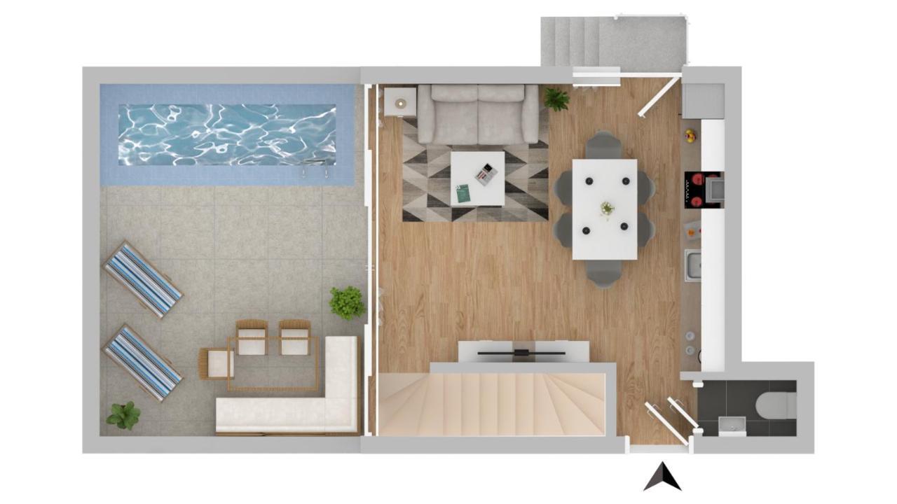 Villa Solis Lacus Modern Apartment - Private Heated Pool - Smart Tv Sky X - Free Parking Njivice Exterior foto